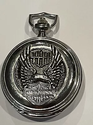 Genuine Harley Davidson Flames Used Pocket Watch Franklin Mint (Needs Battery) • $9.95