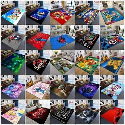 Kids Characters Non-Slip Home Rugs Bedroom Floor Room Mats Carpets Doormat Gift~ • £14.57