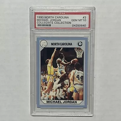 1990 North Carolina Michael Jordan #3 Collegiate Collection Rookie RC PSA 10 • $148.75