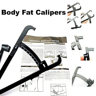 £4.49 • Buy Body Fat Caliper Personal Measure Charts Tester Body Fat Monitor Fitness Healthy