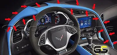 C7 Grand Sport Stingray Corvette TENSION BLUE Instrument Panel Upper Dash Pad • $325.99