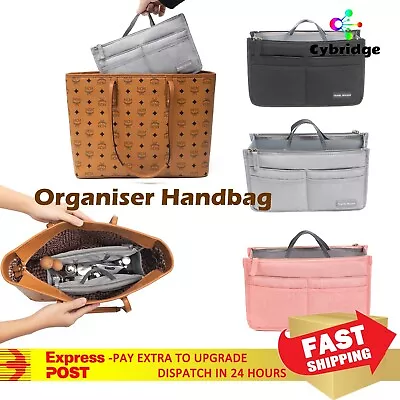 $25.99 • Buy Travel Organiser Handbag Waterproof Bag Tote Insert Purse Pouch Women 3 Color AU