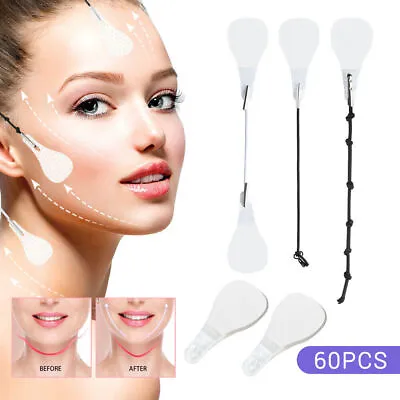 $5.99 • Buy 60pcs/Set Instant Face Neck Eye Lift Face Lift V Tapes Shape Tape Anti Wrinkle