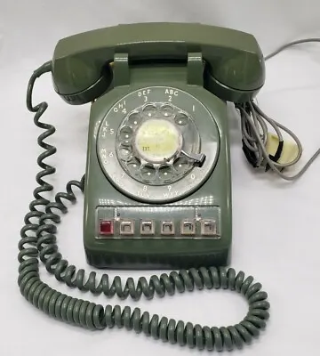 Vintage 565hk Bell Western Electric Green Desk Rotary Phone Multi Line System • $105