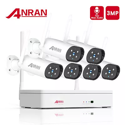 ANRAN Security Camera Set WiFi Audio Wireless CCTV Camera System Outdoor 8CH NVR • $334.99