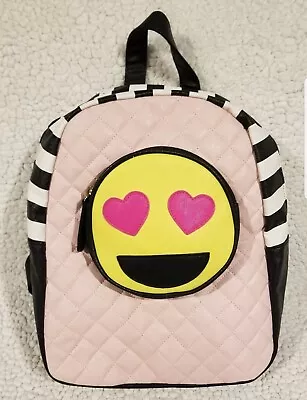 LUV Betsey By Betsey Johnson Black Pink Yellow Smiley Face Backpack  • $39.99