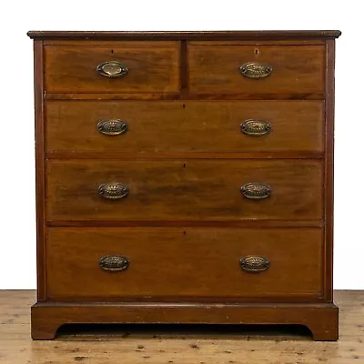 Antique Inlaid Mahogany Chest Of Drawers (M-4593) • £650