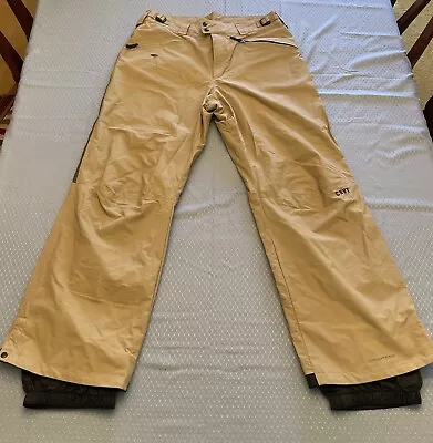 Columbia Snowboard Pants Medium Men’s Tan Adjustable Waist Convert Base TRX • $19.99
