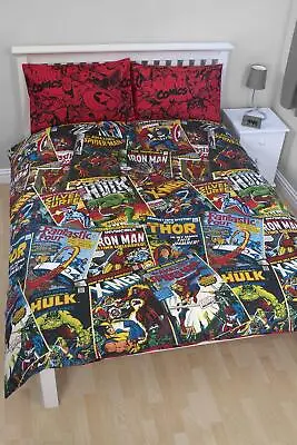 £14.16 • Buy Marvel Comics Duvet Cover Marvel Bedding Iron Man Hulk Children's Bedding
