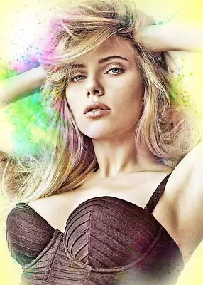 Scarlett Johansson Superstar Actor  Diva   5/5  ACEO Art Print Card By.Marci • $9.99