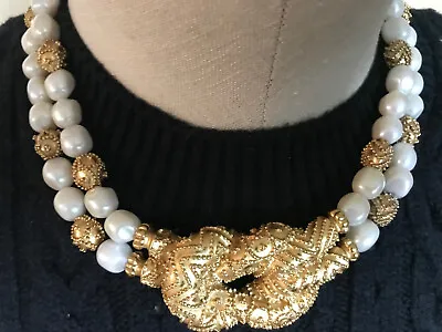 Vintage  Statement Haute Couture Signed Franklin Mint 1988  Necklace • $74.99