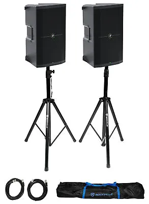 (2) Mackie Thump212 12  1400w Powered DJ PA Speakers+Stands+Cables+Bag Thump 212 • $701