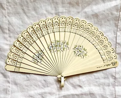 Vintage Celluloid/Plastic Floral Hand Painted Folding Hand Fan BEAUTIFUL!! • $18