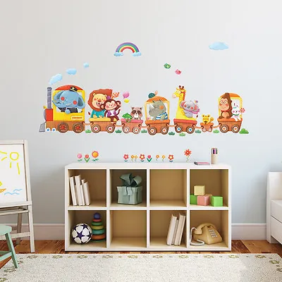 £13.99 • Buy Decowall Animals Train Nursery Kids Removable Wall Stickers Decal DA-1406A