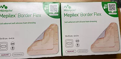 2 Boxes Of 5 Each Mepilex  Bordered Flex 4 X 4FREE SHIP!! Expires 07/2025 • $21.99