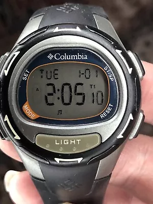 Columbia Black Silver Digital Sports Watch With Battery • $14