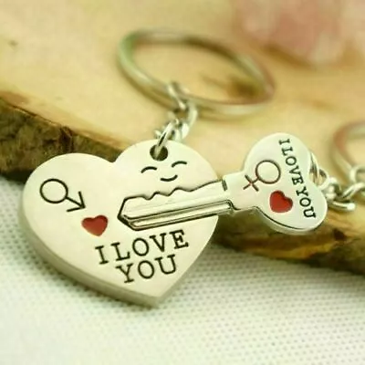 $9.99 • Buy Perfect Valentines Day Gift For Him Her Anniversary Present Keyring Set Keepsake