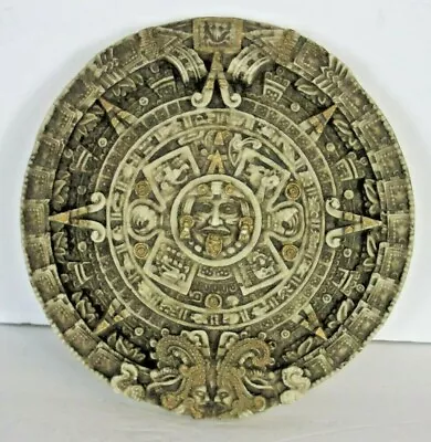 $35 • Buy Traditional Aztec Sun Stone Calendar Mayan Mexico Plaque Art 6 3/4 