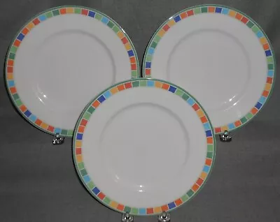 Set (3) Villeroy & Boch TWIST ALEA CARO PATTERN Salad Plates • $63.99