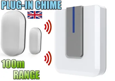 £29.99 • Buy WIRELESS SHOP VISITOR BELL Door ENTRY Magnet Contact Alert CHIME ALARM 100M