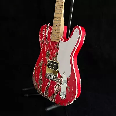 TELE 6-String Electric Guitar With Mahogany Body Red Matte Finish High Quality • $287.10