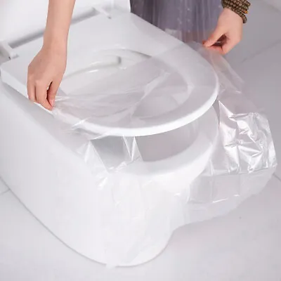 £4.27 • Buy Disposable Waterproof Travel Camp Toilet Seat Pad Anti-bacterial Mat Cover UK