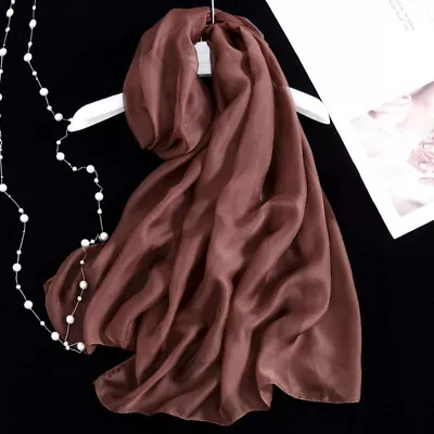 Women's Long Soft Chiffon Scarf Plain Sheer Wrap Shawl Stole Neck Scarves Large  • $5.53