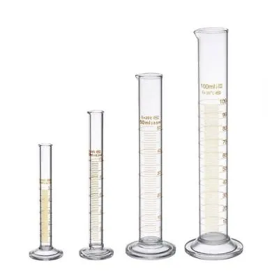 Thick Glass Graduated Measuring Cylinder Set 5ml 10ml 50ml 100ml Glass • £12.64