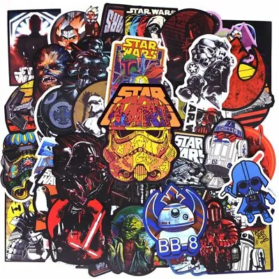 100pcs Star Wars Stickers Yoda Storm Trooper Jedi Vador Mandalorian Laptop Phone • £3.97