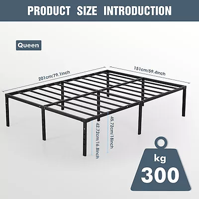 Heavy Duty 18  King/Queen/Full/Twin Bed Frame Metal Platform Sturdy Slat Support • $90.99