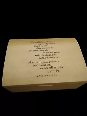 Hallmark Maya Angelou Family Wooden Engraved Family Conversation Box Keepsake • $19.99