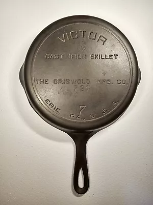 Griswold VICTOR #7 Fully Marked Cast Iron Skillet • $155