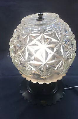 Vintage Pressed Glass Ceiling Light Fixture  Unusual  Rare Tested Works Great • $69.99