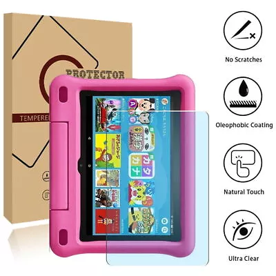 Tablet Tempered Glass Screen Protector Cover For Amazon Fire 7/HD 8/HD 10 Kids • £4.94