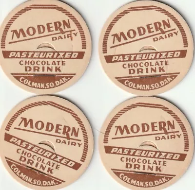 Lot Of 4 Milk Bottle Caps. Modern Dairy. Colman Sd. • $3.99