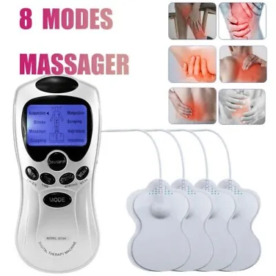 Unit Machine Electric Pulse Massager Muscle Stimulator Therapy Pain Relief Set • $10.99