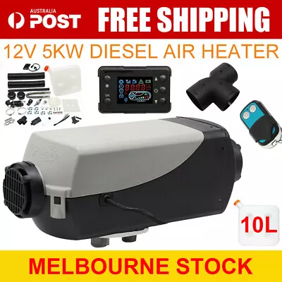 $142.60 • Buy Diesel Air Heater 12V 5KW Tank Remote Control Thermostat Caravan Motorhome RV