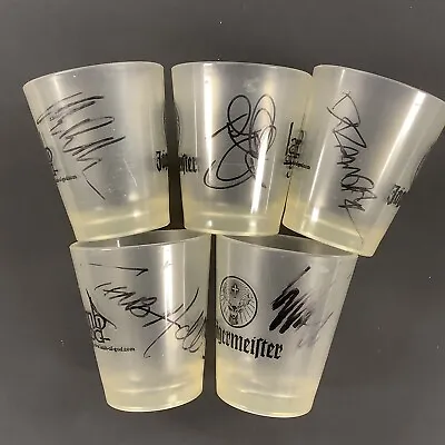 Lamb Of God Signed Shot Glasses Set Of Jagermeister 5 Band Autographs JSA LOA • $674.42