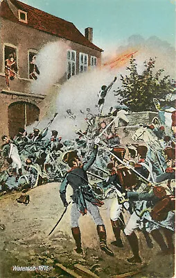 Vintage Postcard Depicting Battle Of Waterloo 1815 Attack On Farm Of Hougoumont • £11.27
