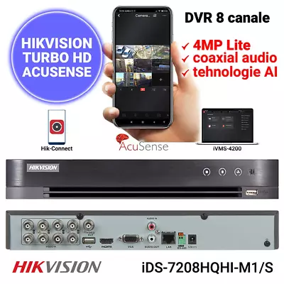 HIKVISION 4 8 16 Channel DVR Recorder 5MP 3K IDS-7204HQHI-M1 IDS-7208HQHI-M1/S • £78.99
