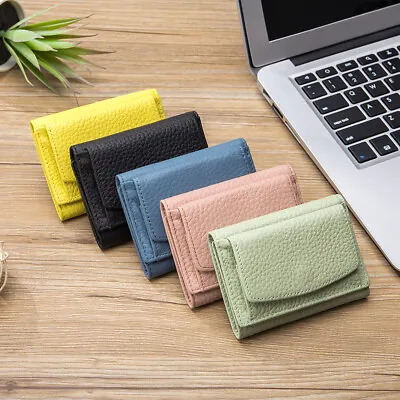 Women's Genuine Leather Small Wallet RFID Blocking Coin Pocket Short Purse Gift • $4.58