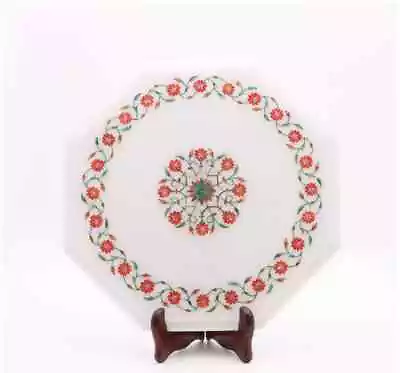 24  White Marble Table Top Center Coffee Dining Inlay Pietra Dura Mosaic Oge • $802