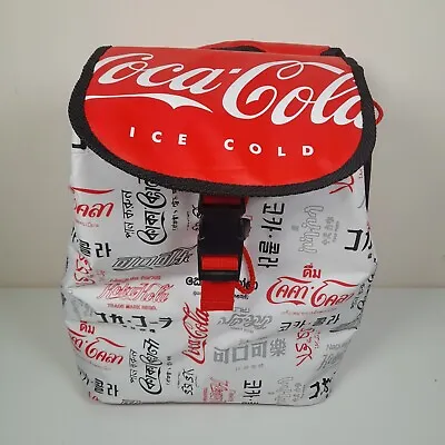 £14 • Buy White World Coca Cola Insulated Cool Bag Ruck Sack Drinks Bottles Lunches