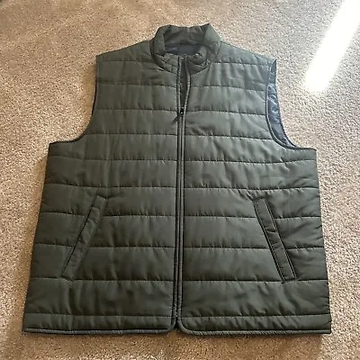 Marc Anthony Vest XL Green Mens Puffer Full Zip Sleeveless Jacket Never Worn • $19.99