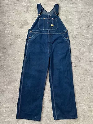 VTG Pay Day Overalls Mens 42 Denim Bib Carpenter Workwear JC Penny 50s 60s • $149.95