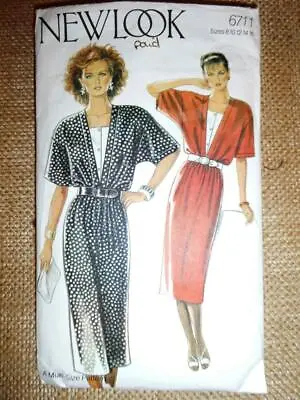 NEW LOOK RARE Sewing Pattern 6533 DRESS Camisole V Insert Gathered Waist 8-16 • £6.99