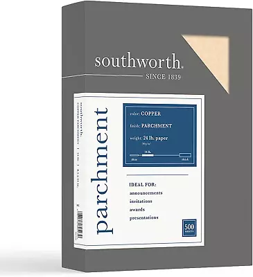Southworth® Parchment Specialty Paper 24 Lb 8 1/2  X 11  Copper Pack Of 500 • $42.99