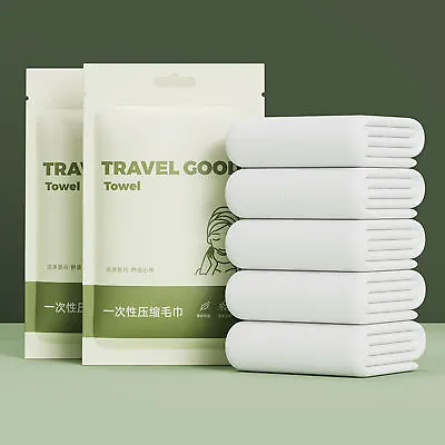 $9.99 • Buy 20PCS Disposable Compressed Washcloth Face Towel Wet Wipe Camping Travel AU
