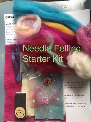 Craft Pack Beginner Make Needle Felting Inspiration DIY Kit Basic Instructions • £6.50