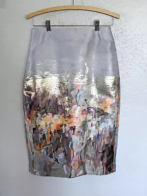 J. Crew Size 6 Collection Watercolor Pencil Skirt Painted Abstract Floral NWT • $165